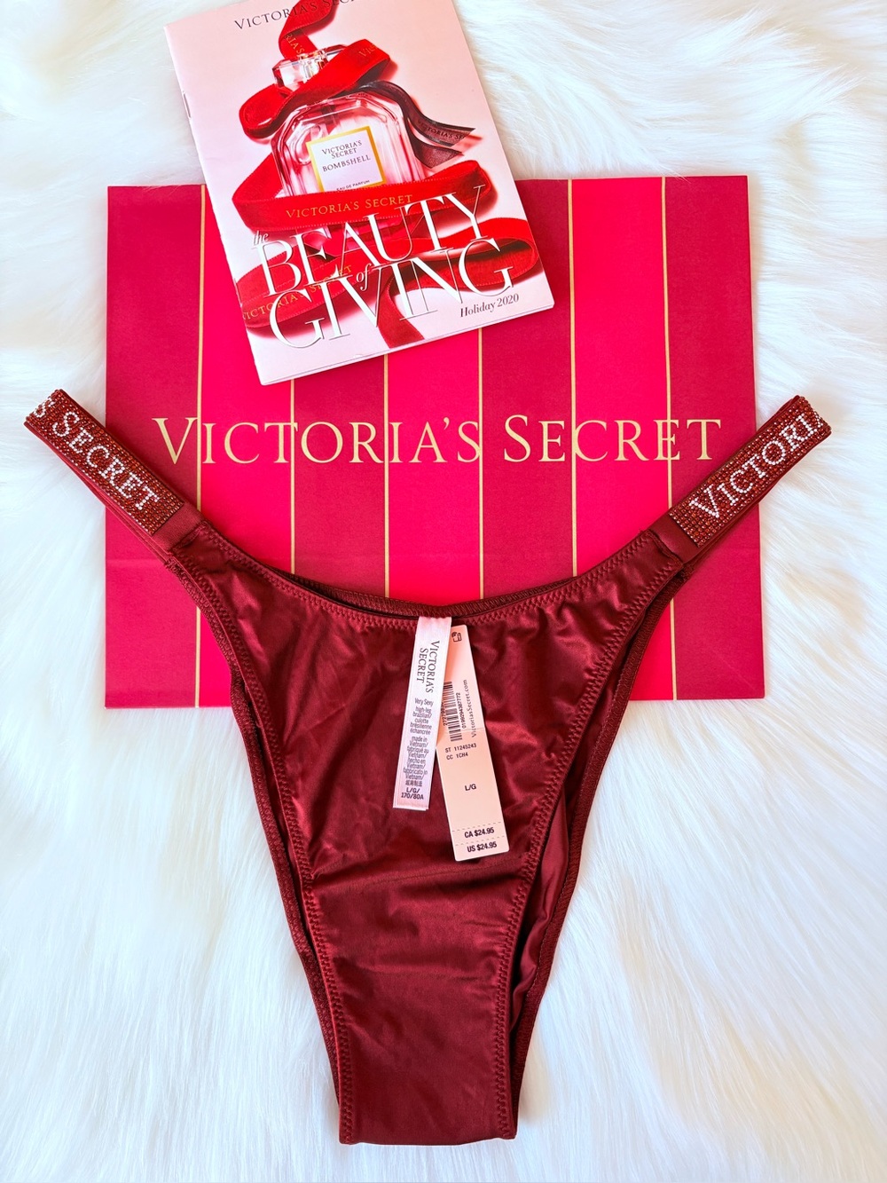 🩷🩷Victoria’s Secret logo shine strap panty (L)🩷🩷